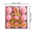 thumbnail image 1 of Velvet Deer Christmas Ornaments 8cm, 9-Piece Set in Gift Box, Girly Holiday Tree Decor, 1 of 9