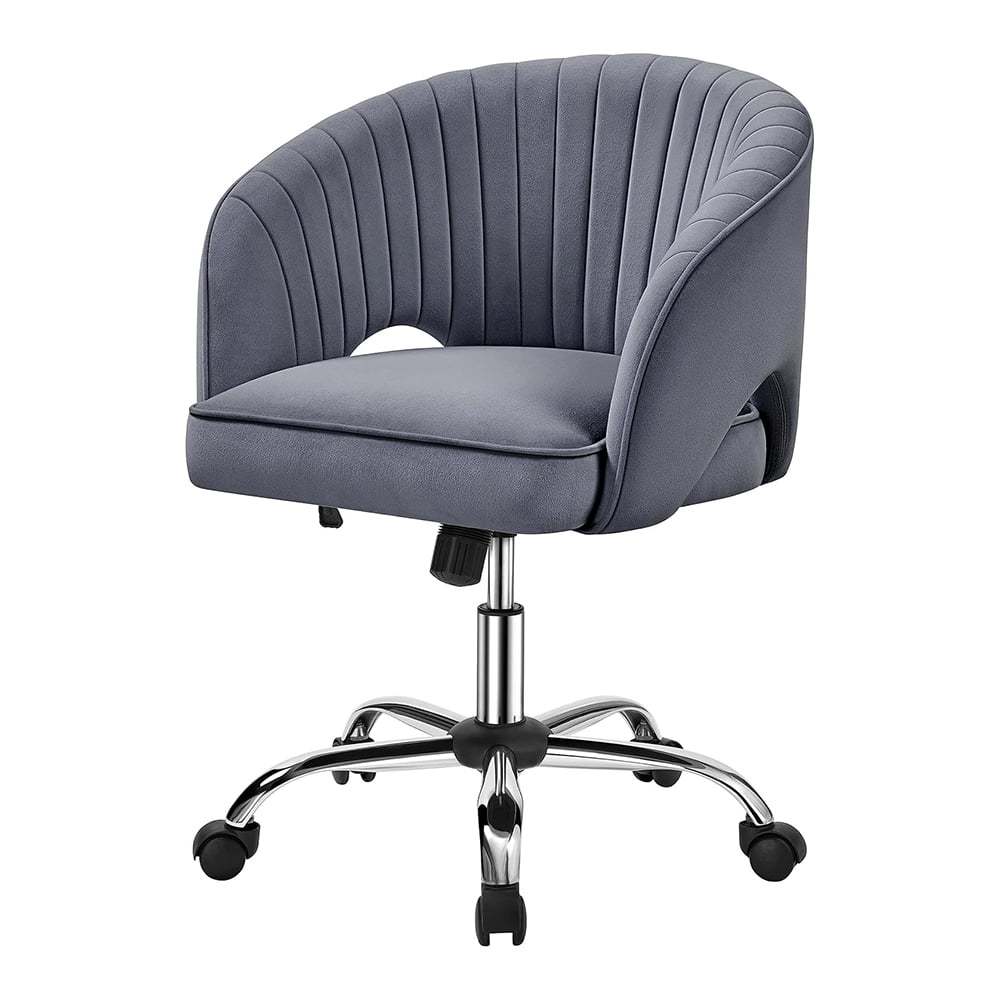 Velvet Desk Chair, Makeup Vanity Chair with Adjustable Seat Height and ...