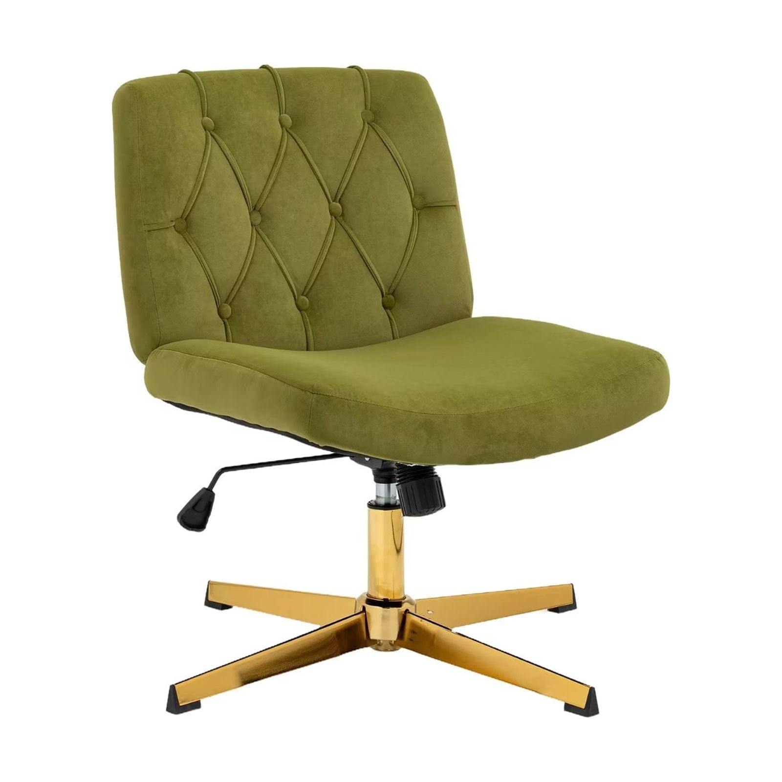 Velvet office chair no wheels sales