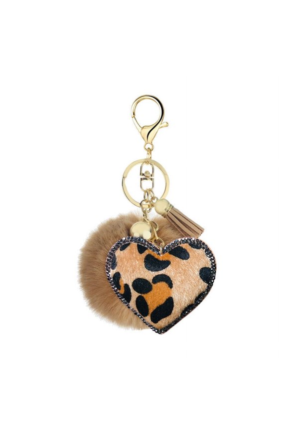 Leopard Keychain Rhinestone Pendant Car Decoration Stylish Keyring Charm for Handbags Purses Backpacks or Unique Gift