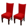 thumbnail image 1 of Velvet Dining Chair Slipcovers,2/4/6 Pcs Stretchy Super Fit Chair Protector Cover Removable Washable Anti-Dust Chair Covers for Dining Room Kitchen Banquet Wedding-2 Pcs-B, 1 of 5