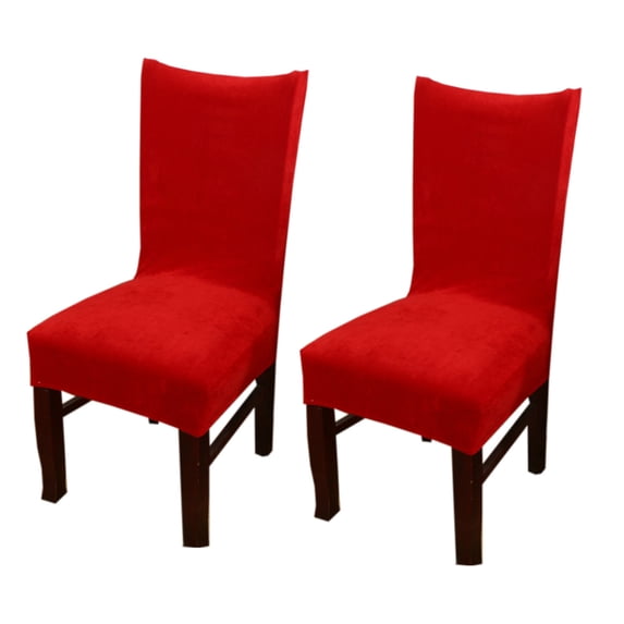 Velvet Dining Chair Slipcovers,2/4/6 Pcs Stretchy Super Fit Chair Protector Cover Removable Washable Anti-Dust Chair Covers for Dining Room Kitchen Banquet Wedding-2 Pcs-B