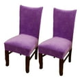thumbnail image 1 of Velvet Dining Chair Slipcovers,2/4/6 Pcs Stretchy Super Fit Chair Protector Cover Removable Washable Anti-Dust Chair Covers for Dining Room Kitchen Banquet Wedding-2 Pcs-U, 1 of 5