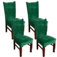 thumbnail image 1 of Velvet Dining Chair Slipcovers,2/4/6 Pcs Stretchy Super Fit Chair Protector Cover Removable Washable Anti-Dust Chair Covers for Dining Room Kitchen Banquet Wedding-4 Pcs-G, 1 of 5