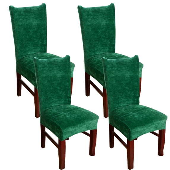 Velvet Dining Chair Slipcovers,2/4/6 Pcs Stretchy Super Fit Chair Protector Cover Removable Washable Anti-Dust Chair Covers for Dining Room Kitchen Banquet Wedding-4 Pcs-G