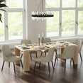 thumbnail image 1 of Velvet Dining Chairs Armless Side Chairs Set of 6 Upholstered Solid Wood Legs Living Room Kitchen Restaurant Beige, 1 of 8