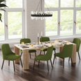 thumbnail image 1 of Velvet Dining Chairs Armless Side Chairs Set of 6 Upholstered Solid Wood Legs Living Room Kitchen Restaurant Green, 1 of 8