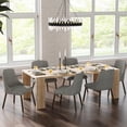 thumbnail image 1 of Velvet Dining Chairs Armless Side Chairs Set of 6 Upholstered Solid Wood Legs Living Room Kitchen Restaurant Grey, 1 of 8