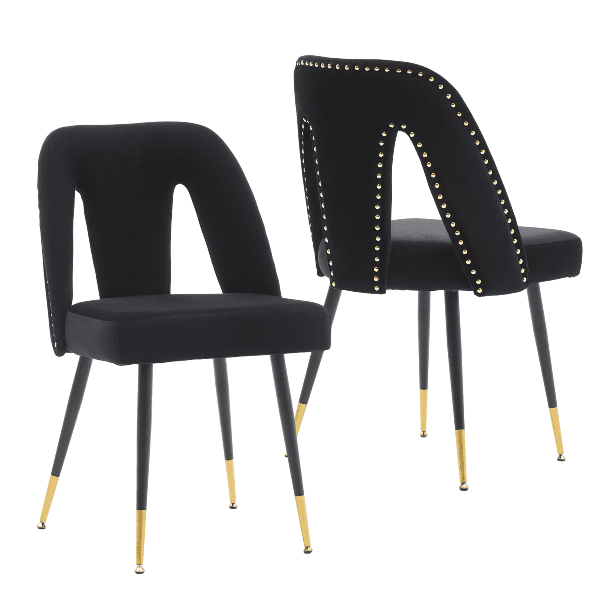 Velvet Dining Chairs, Contemporary Dining Room Chairs with Metal Legs