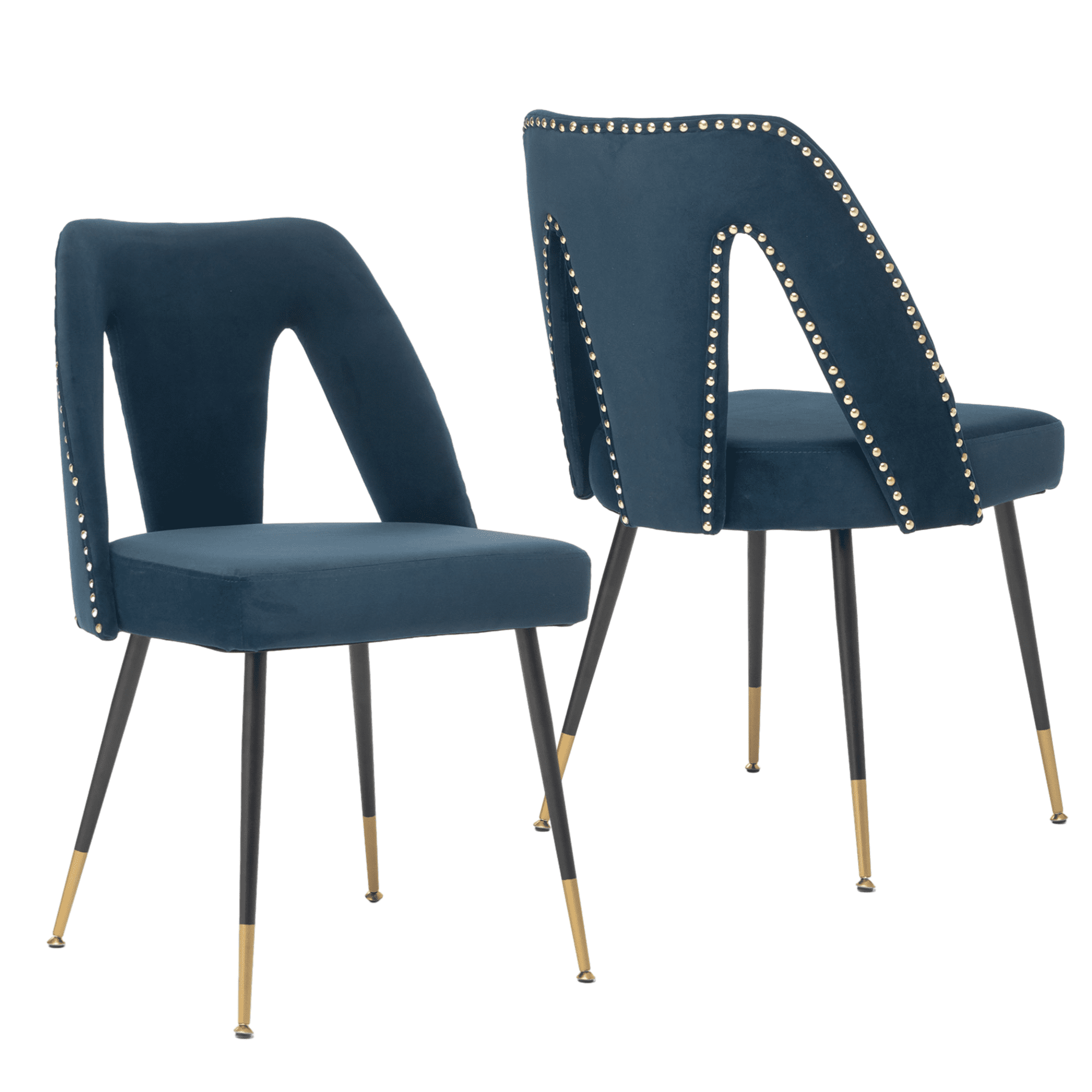 Velvet Dining Chairs, Contemporary Dining Room Chairs with Metal Legs