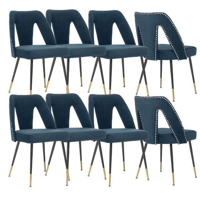 Velvet Dining Chairs, Contemporary Dining Room Chairs with Metal Legs