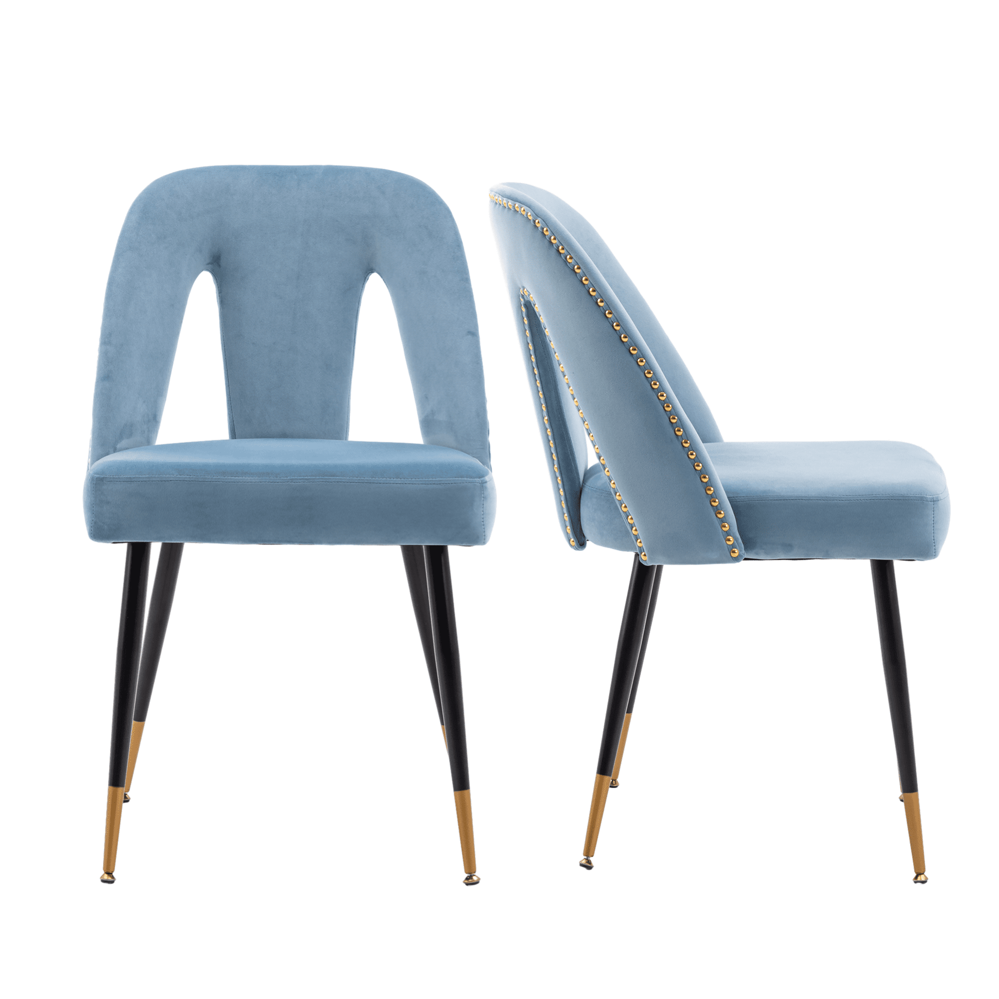 Velvet Dining Chairs, Mid Century Modern Kitchen Chair, Contemporary ...