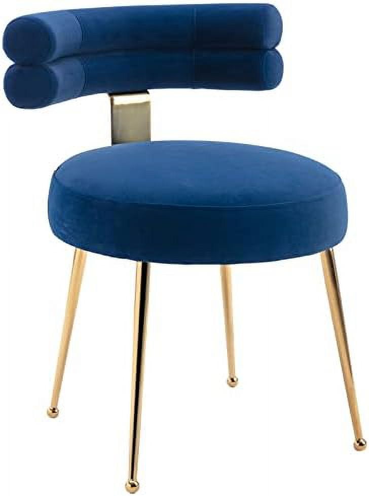 Velvet Dining Chairs Modern Upholstered Side Chairs with Gold Legs