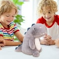 thumbnail image 1 of Velvet Dinosaur Plush Toy, Super Soft Stuffed Animal Doll for Kids Boys Girls, Cute T-Rex Brontosaurus, Realistic Dino for Bedroom Decor, Easter Basket Stuffer, Birthday Gift, Graduation Presents, 1 of 5