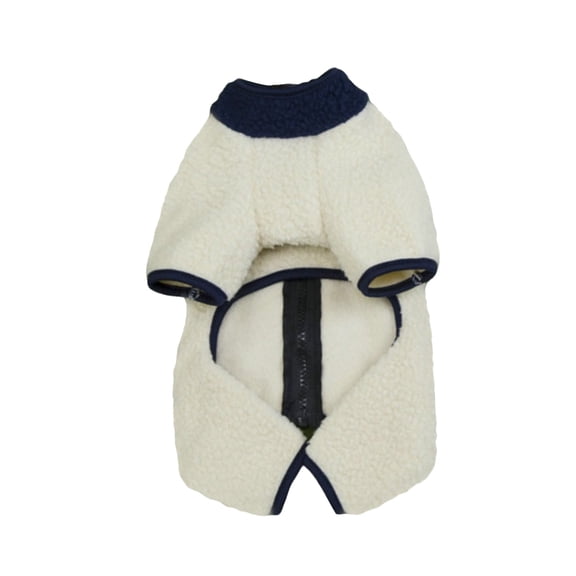 Velvet Dog Pajamas, Plush Onesie, Soft Winter Wear for Small Dogs, Pet Overalls, Puppy Clothing Beige L