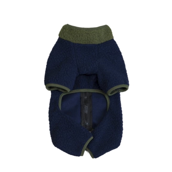 Velvet Dog Pajamas, Plush Onesie, Soft Winter Wear for Small Dogs, Pet Overalls, Puppy Clothing Dark Blue XS