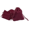 thumbnail image 1 of Velvet Drawstring Bags 2.76x3.54 Inch Gift Bags Jewelry Pouches Burgundy 10Pcs, 1 of 6