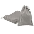 thumbnail image 1 of Velvet Drawstring Bags 7.87x9.84 Inch Gift Bag Jewelry Pouches Silver Grey 10Pcs, 1 of 6