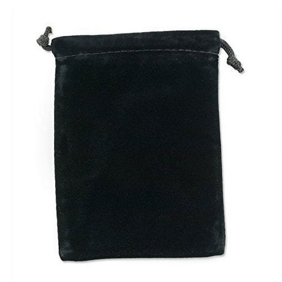 Velvet Drawstring Pouch 4x5 Black