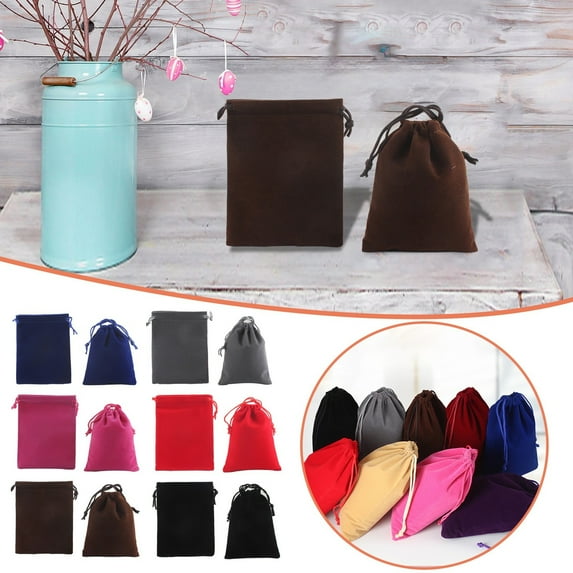 Velvet Drawstring Storage Bag for Home Textile Organization -Purpose Packaging Solution for Jewelry Mobile Phones and Computers
