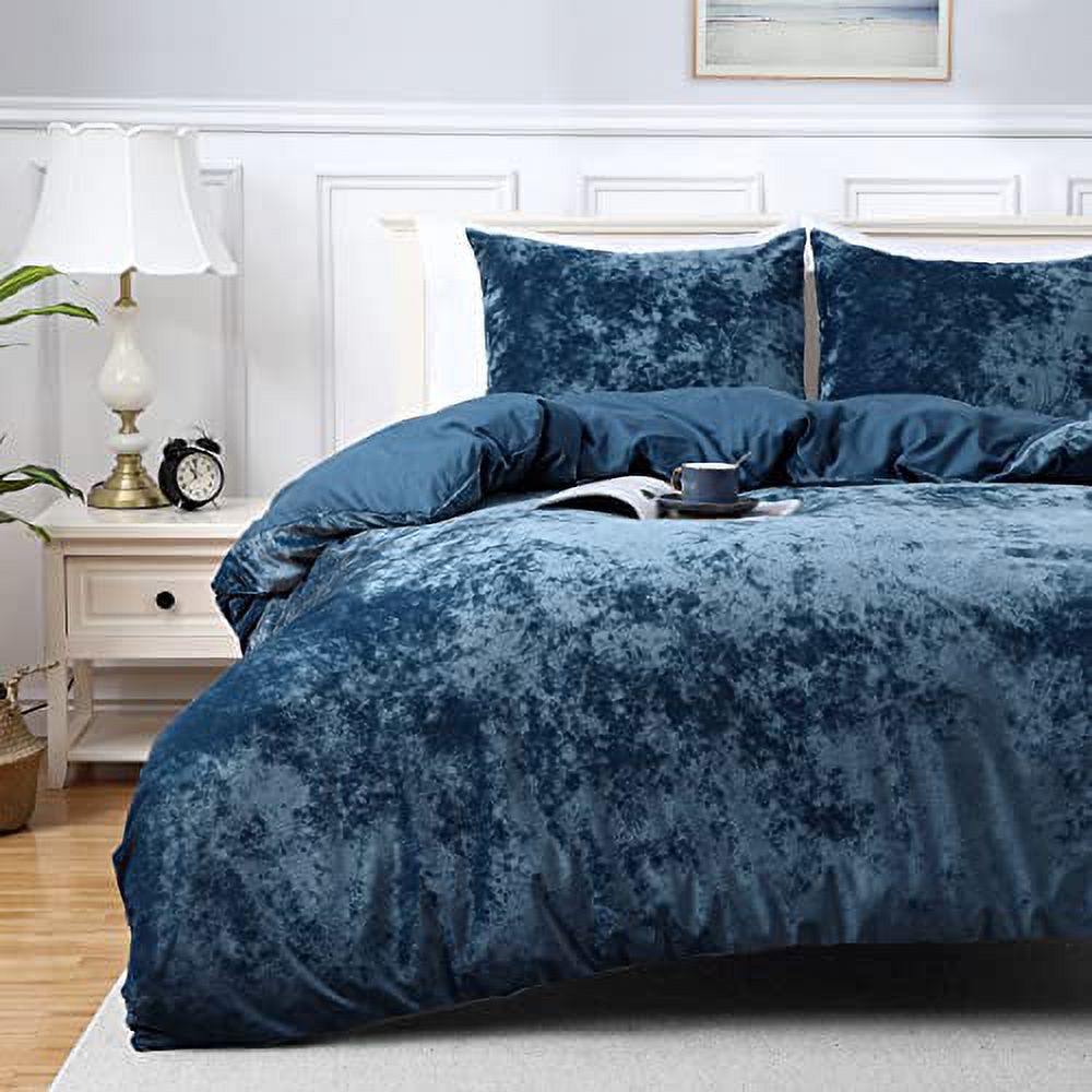 Velvet Duvet Cover Bedding Set KingSize, Luxury Ultra Soft Velvet