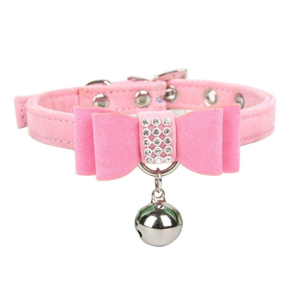 Velvet Elegant Collar Soft and Adjustable Bright Colors with Bell