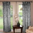 thumbnail image 1 of Velvet Embossed Damask Curtain Panel 54 Inch Wide, 1 of 8