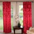 thumbnail image 1 of Velvet Embossed Damask Curtain Panel 54 Inch Wide, 1 of 8