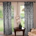 thumbnail image 1 of Velvet Embossed Damask Curtain Panel 54 Inch Wide, 1 of 4