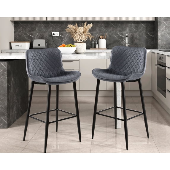 Velvet Fabric - 250lbs Support - Modern Dining Setup / Comfortable Seating