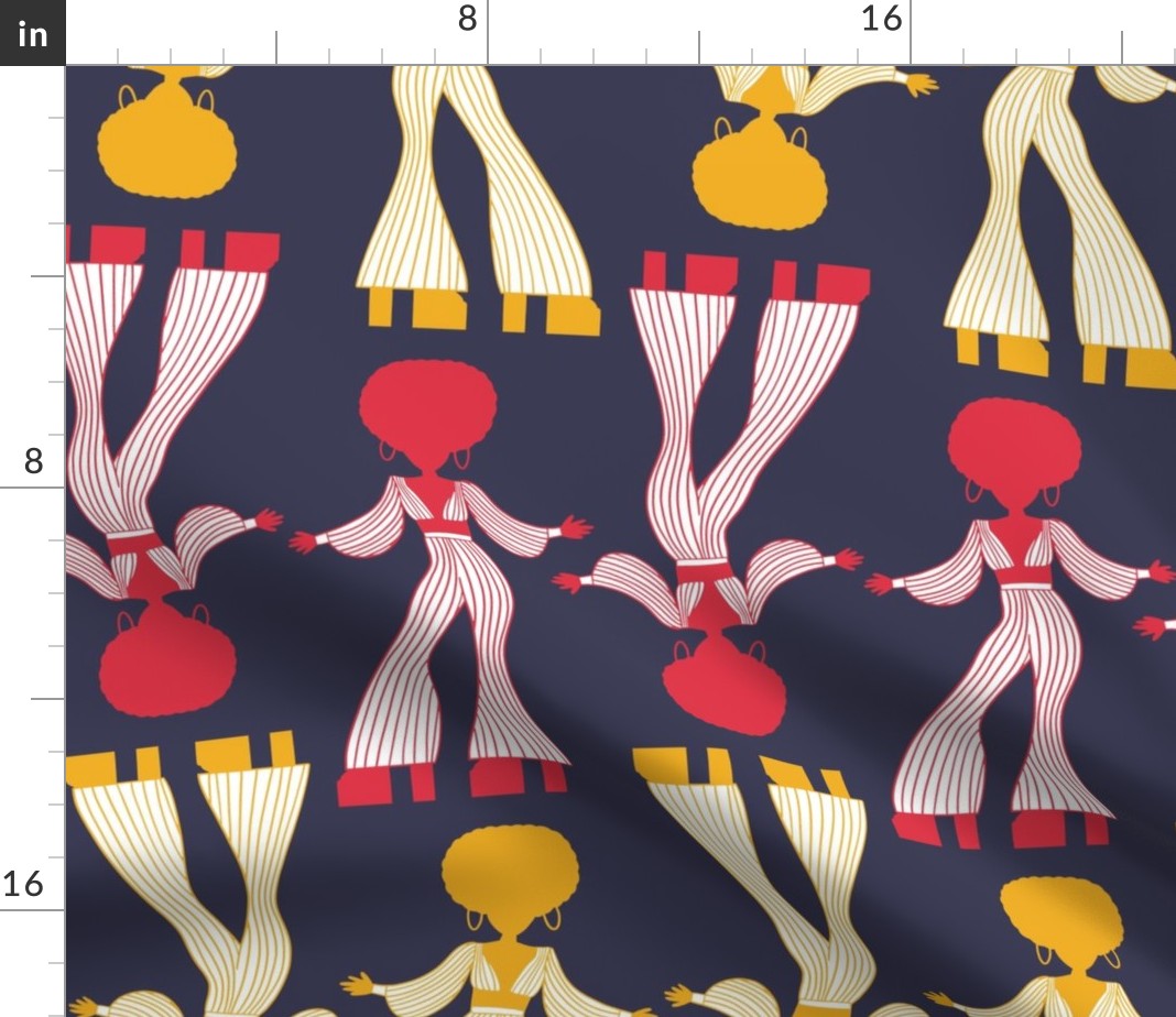 Velvet Fabric by the Yard Funky Groovy Disco Dance Fashion 70s Retro