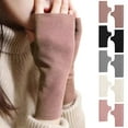 thumbnail image 1 of Velvet Fingerless Gloves Soft Arm Warmers Flexible Typing Gloves, 1 of 9