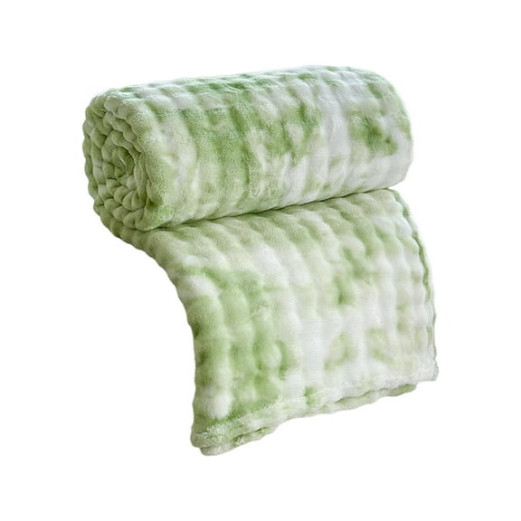 Velvet Flannel Blanket - Soft Throw with Decorative Border, Machine Washable for Sofa, Bed & Outdoor Use, High-Grammage Warmth