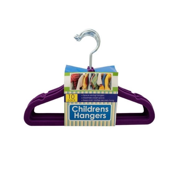 Velvet-Flocked Children's Hangers Set (Lot of 4)