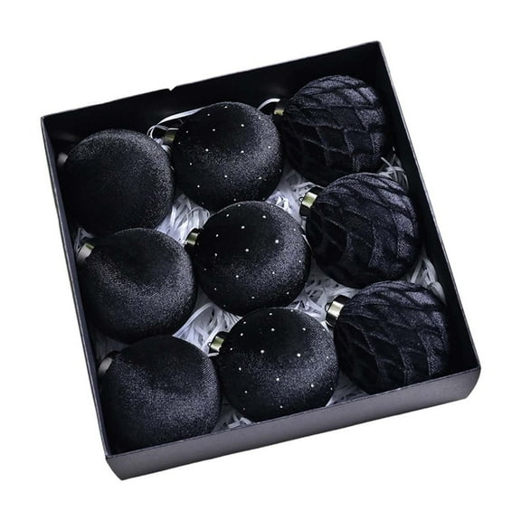 Velvet Flocked Shatterproof Decorative Hanging Bulbs Xmas Ornament For Party Event & Party Home Decor