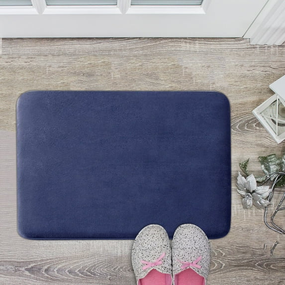 Velvet Floor Mat | Solid Color Water Absorbing Non Slip Bath Rug | Quick Dry Bathroom Entryway Carpet | Washable Soft Durable | 40x60cm | 1 Pack | Multipurpose Home Mat