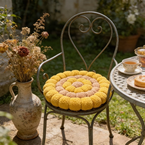 Velvet Floor Seat Cushion 16.5 Inch Thick Chair Pad with Ties for Office Chair, Ottoman, Meditation, Reading and Gaming – Soft Round Indoor Outdoor Pillow for Adults, and Pets