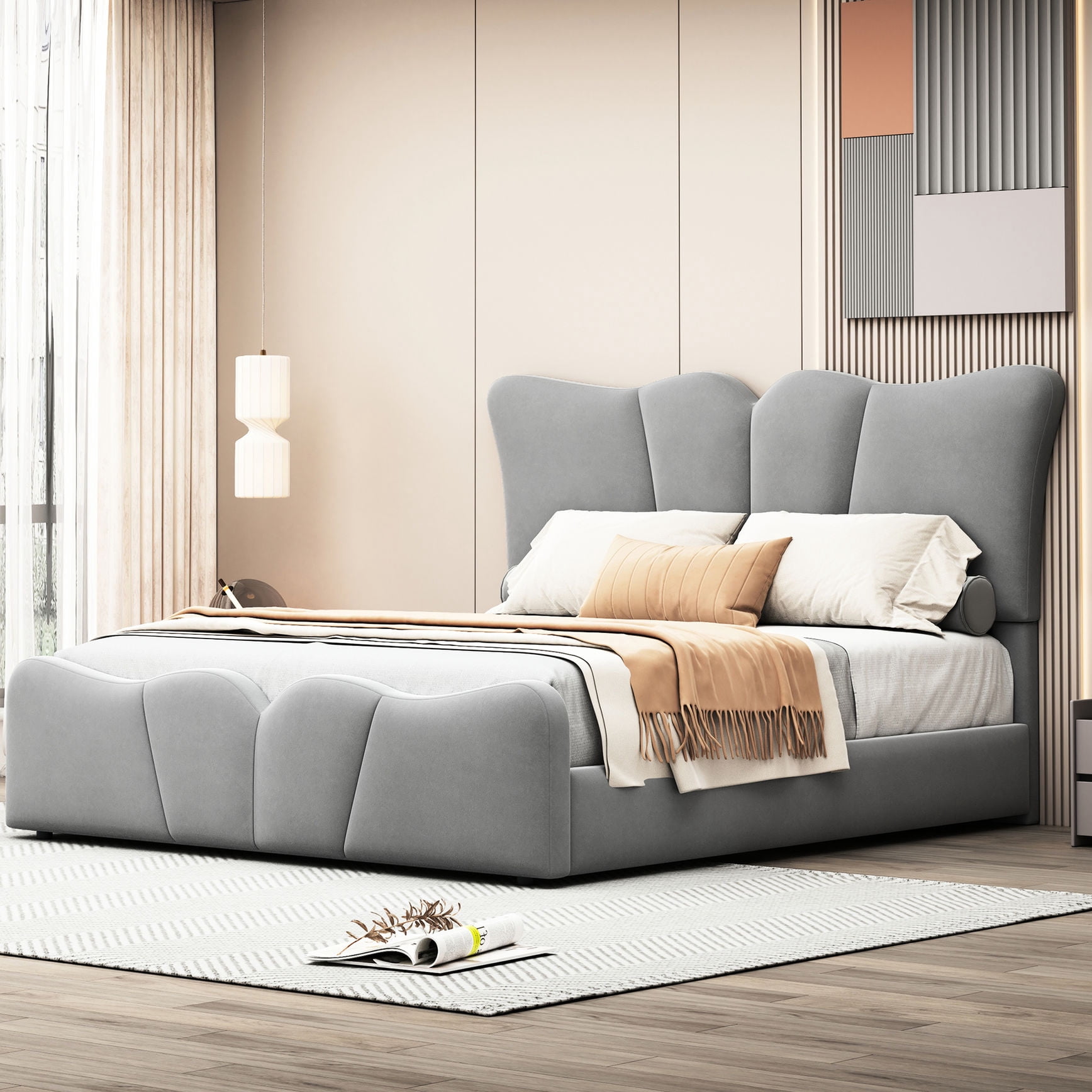 Velvet Full Bed in Gray | Offer a Variety of Sizes and Colors for Your ...