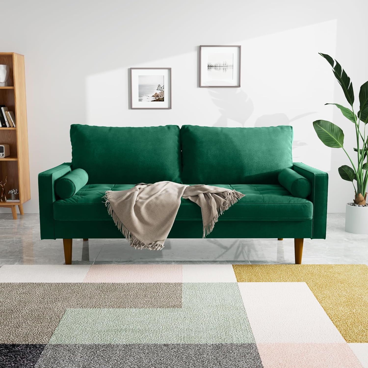 Velvet Furniture for Small Spaces, MidCentury Modern Loveseats for