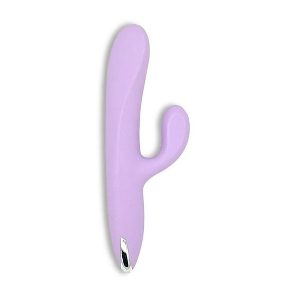Velvet GoGo All-in-1 Thruster Rechargeable Silicone Rabbit Vibrator, Purple
