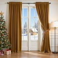 thumbnail image 1 of Velvet Green Curtains 108 Inches Long Black Out Thermal Insulated Room Darkening Curtain Drapes Luxury Back Tab Window Treatments for Bedroom Living Room 2 Panels, 52 x 108 Inch, Moss Green, 1 of 9