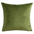 thumbnail image 1 of Velvet Green Pillow Covers, 24X24 In, Olive Green Pillow Cases, Plush Texture, Home Refresh, Solid Hue, 1 Pc, 1 of 8