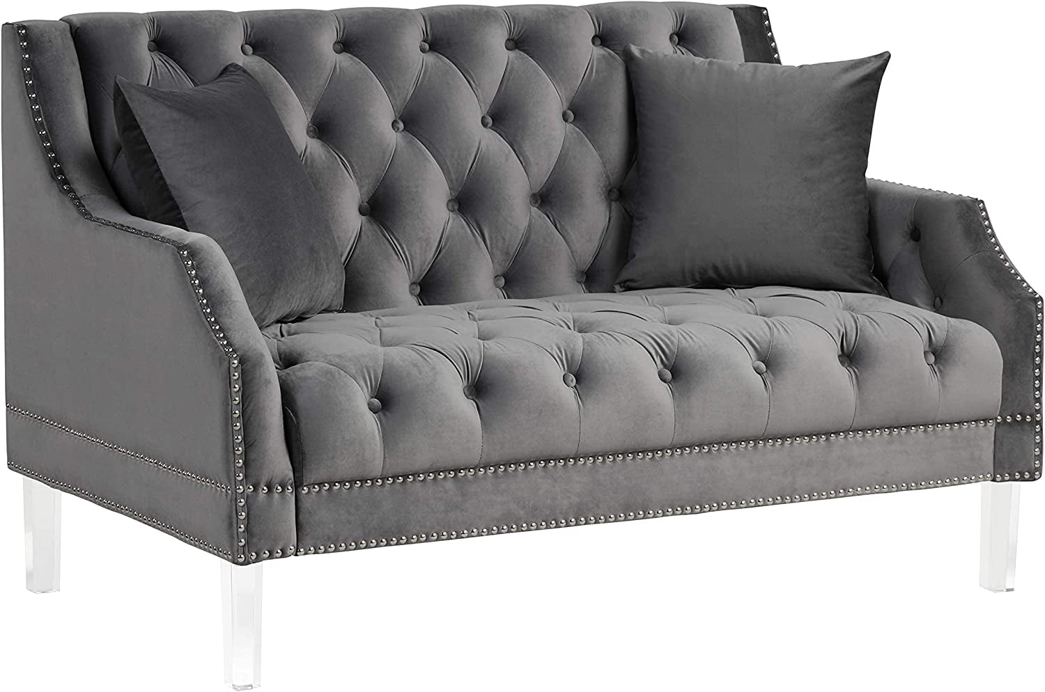 Velvet Grey Sofa for Living Room Furniture Sets Dutch Velvet Fabric