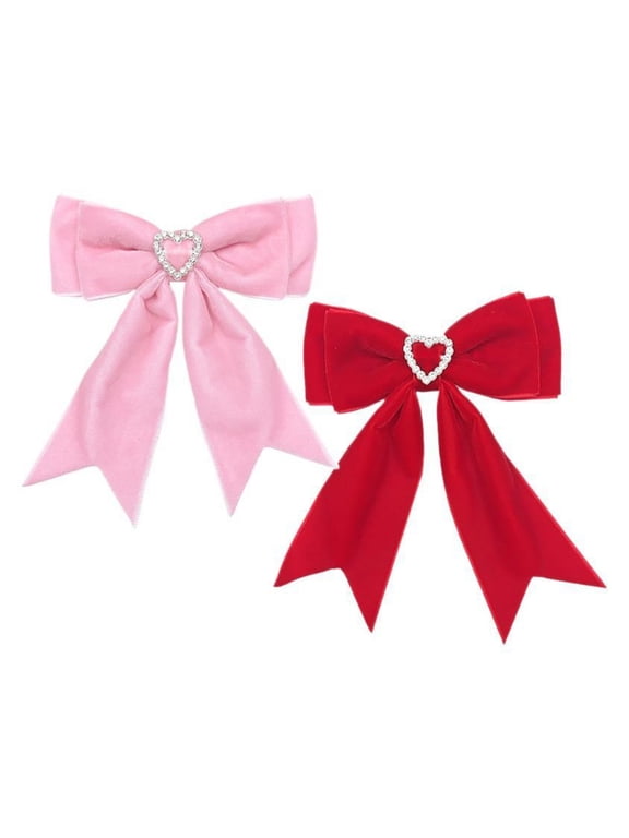 Velvet Hair Bow Clips 2PCS Bowknot Ribbon Clips Hair Accessories for Girls/Woman3.74 4.92