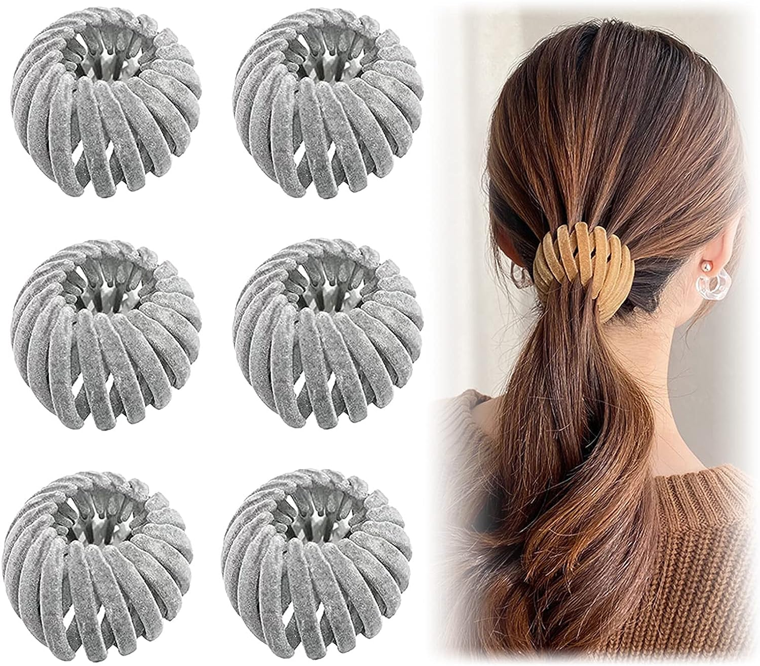 Velvet Hair Nest, Bird Nest Magic Hair Clip, Hair Nest for Bun, Bird