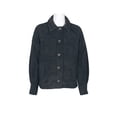 thumbnail image 1 of Velvet Heart Collared Button Closure Long Sleeve Knit Jacket with Pockets-BLACK / S, 1 of 3