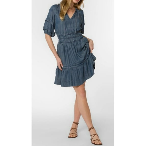Velvet Heart Women's Tencel Short Sleeve Mini Dress - GLW-51262-BLUE X- US