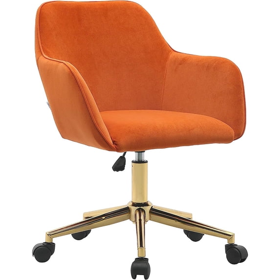 Velvet Home Office Chair,Adjustable Height Modern Swivel Desk Chair on ...
