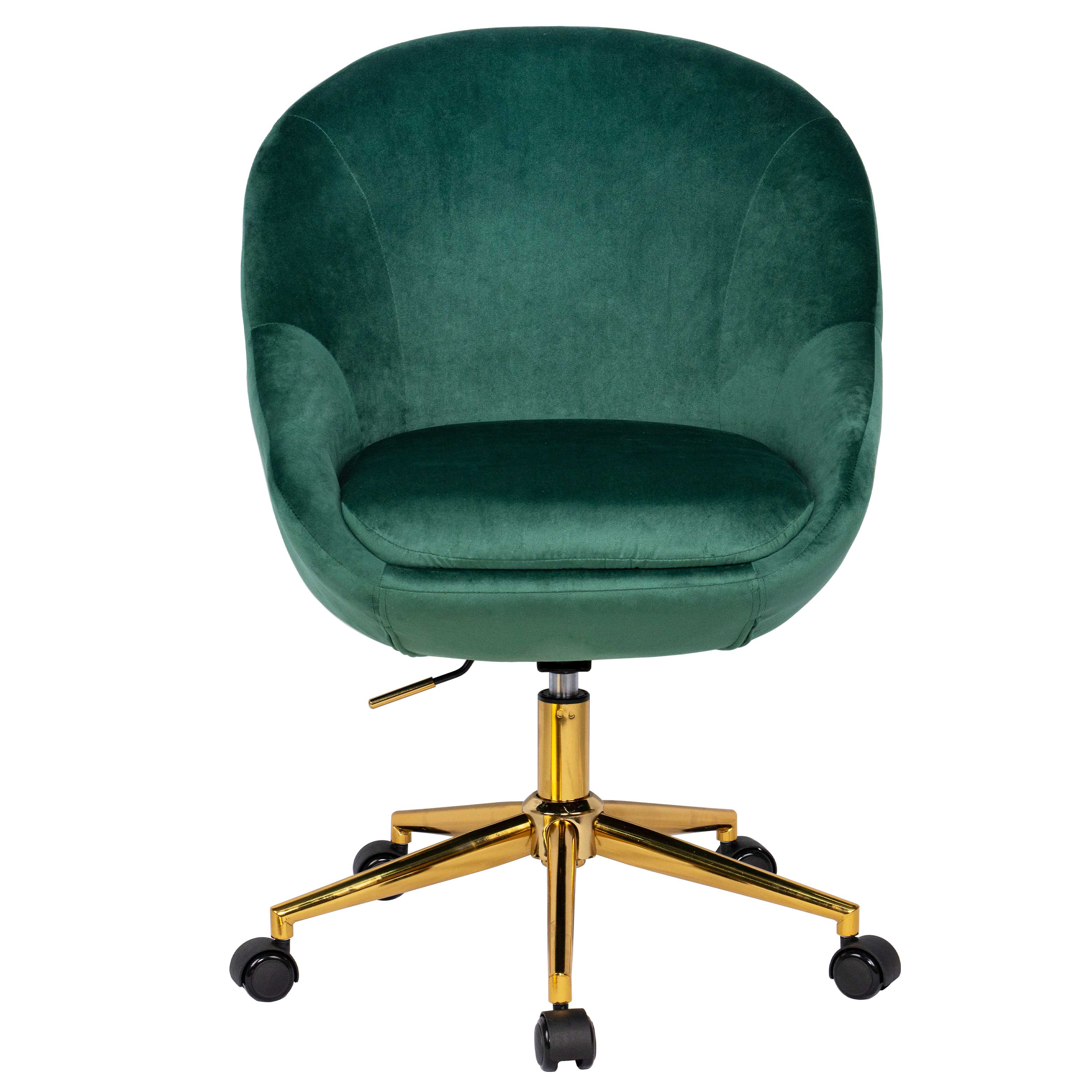 Velvet Home Office Chair, Modern Velvet Upholstered Swivel Shell Chair ...