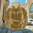thumbnail image 1 of Velvet-Hoodies for Men with Pockets and Zipper Mock Neck Pullover Sweatshirts Mens Trendy Solid Color Long Sleeve Loose Athletic Workout Hoodie Tops, 1 of 6